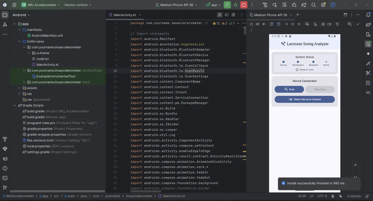 ML IMU Android App